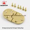 90° Pure Copper Flip-Up Spring Folding Cabinet Door Hinge with Catch Position