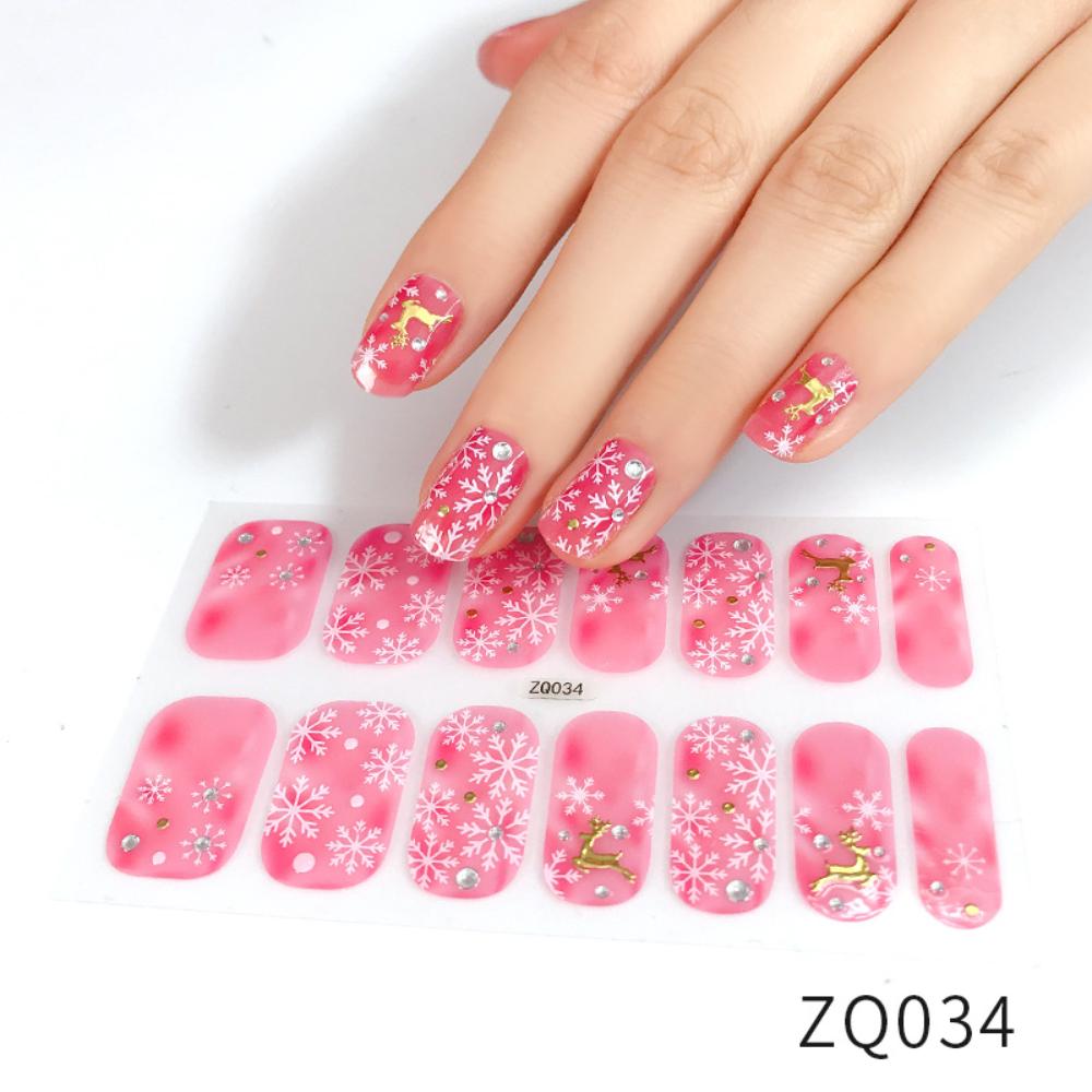 Whitening Three-dimensional Nail Sticker Full Sticker Waterproof Nail Patch Advanced Sense Simple Wind Nail Polish Glue