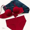Sexy leopard print small breasts gather underwear women's no steel ring upper support not empty cup anti-sagging adjustment close breast bra cover