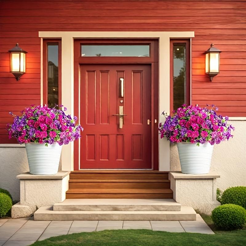 6 Bündel künstliche BlumenPerfekt für Hausgärten, Veranden, Terrassen und saisonale Feiern,Kein Behälter enthalten