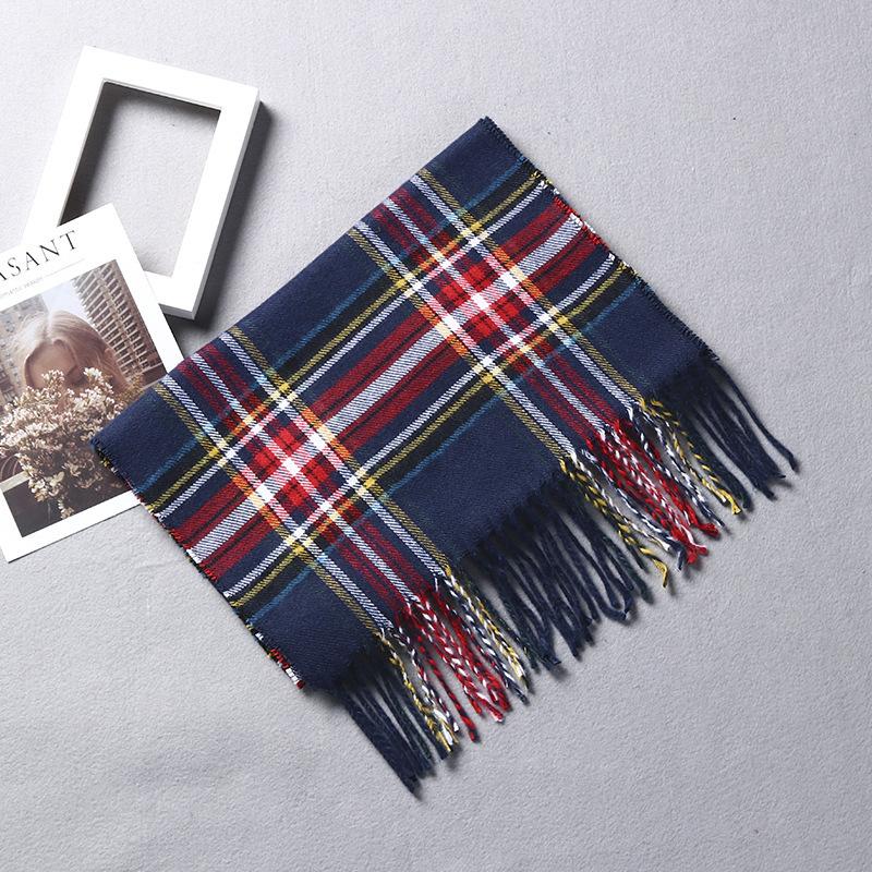 Fashion British Plaid Cashmere Scarf Children'S Autumn And Winter Men'S Couple Warm Shawl Scarf