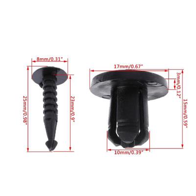 New 10 Pcs Car Bumper Fastener Trim Clip Rivets For Renault Clio Laguna Megane Espace