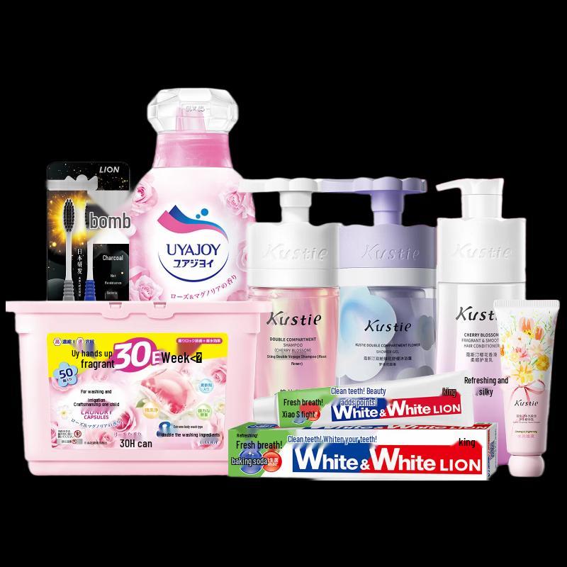 Kustie Dual-Chamber Aromatic 8-Piece Hair Care Gift Set