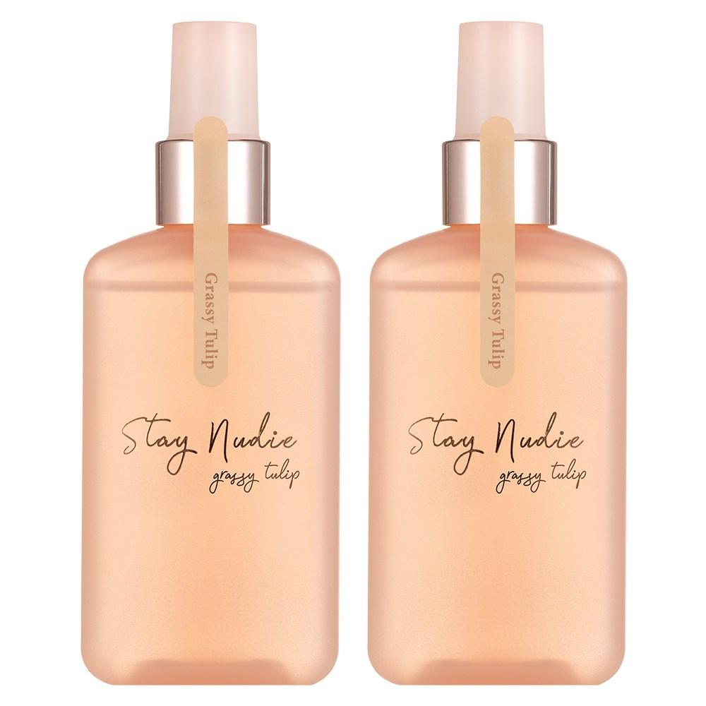 Body Holic Stay Nudi Hair & Body Mist Grassy Tulip Flower Scent, 100ml, 2 units