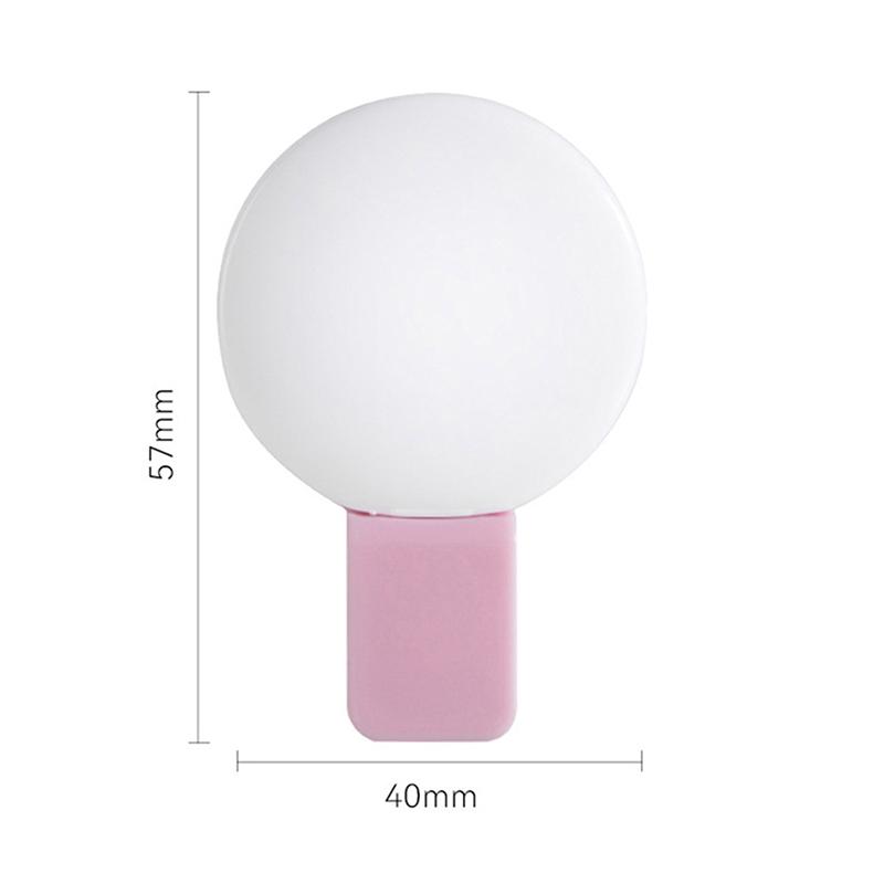 Luz de Anillo Lámpara Flash de Relleno para Teléfono Móvil Clip Portátil Atenuación de Tres Niveles Mini Duradera Práctica 10 LED Anillo para Selfies Belleza