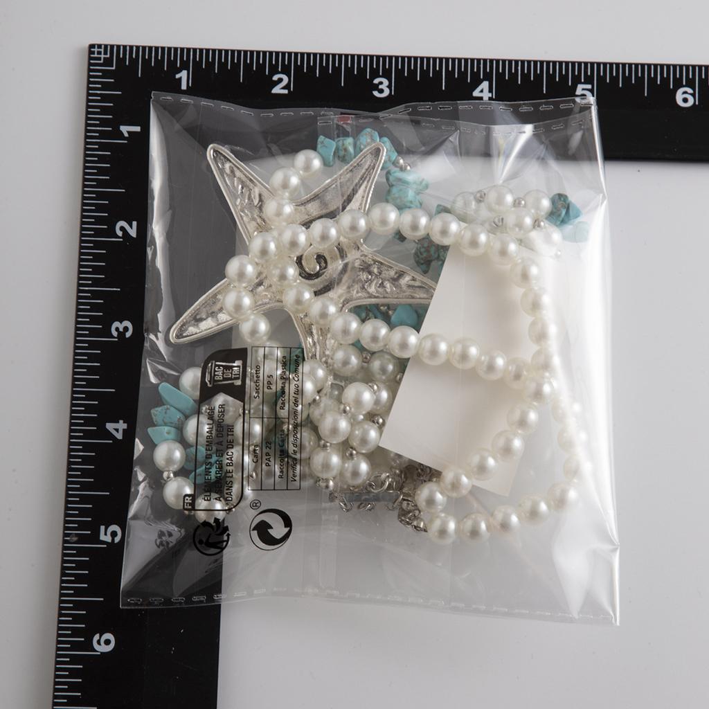 Exaggerated Gravel Starfish Multi-layer Necklace Female, Personalized Beach Vacation Lava Star Item