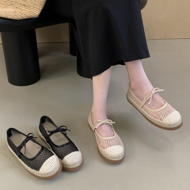 Fashion Summer New Mesh Women Flat Shoes 2025 Round Toe Shallow Mouth Comfy Casual Sandals Fashion Leisure Breathable Female Shoes
