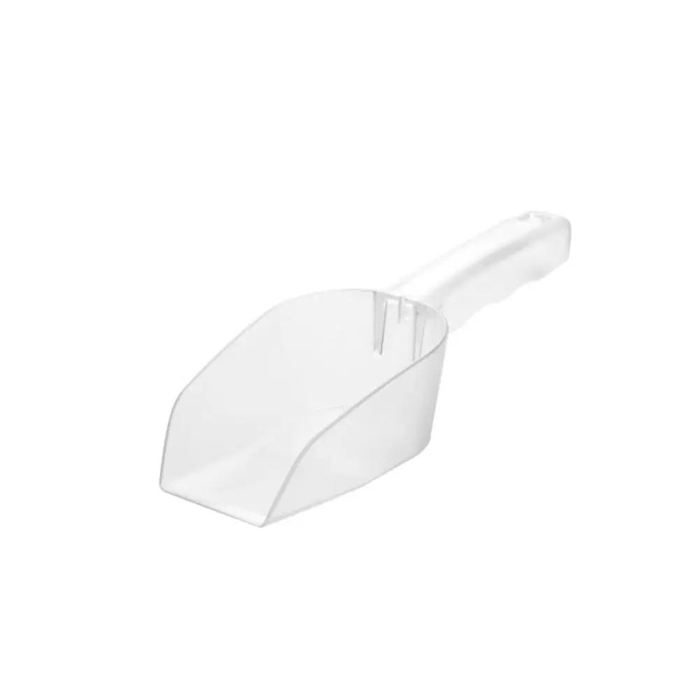 Clear Plastic Ice Scoops Transparent Mini Ice Shovel Circular/Square Mouth Dry Goods Shovel Multifunctional