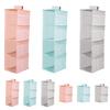 Organizador de armário multicamadas com fita de fixação Oxford Cloth Home Dormitório Underware Organizador para banheiro