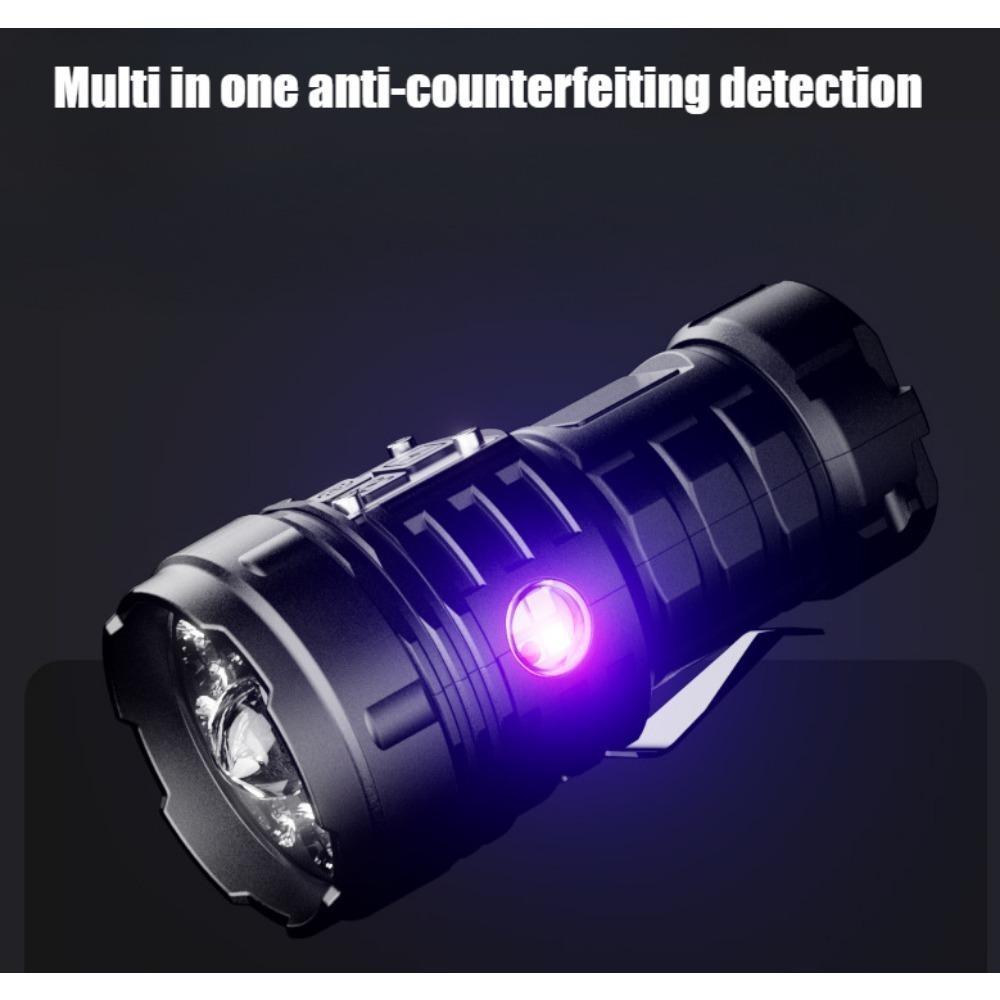 Multi-function Mini Flashlight Electric Display Tail Magnetic Built-in Battery Outdoor Portable Flashlight Emergency Lights