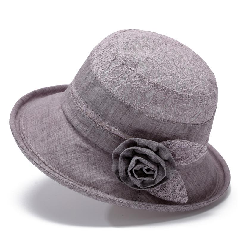Spring and Autumn Hat Female Visor Basin Hat Cloth Hat Summer Big Eaves Bucket Hat
