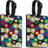 Luggage Tags Pack of Two,Baggage Tags Suitcase ID Labels Business Card Holder/Travel ID Bag Tag(Sun Flower)