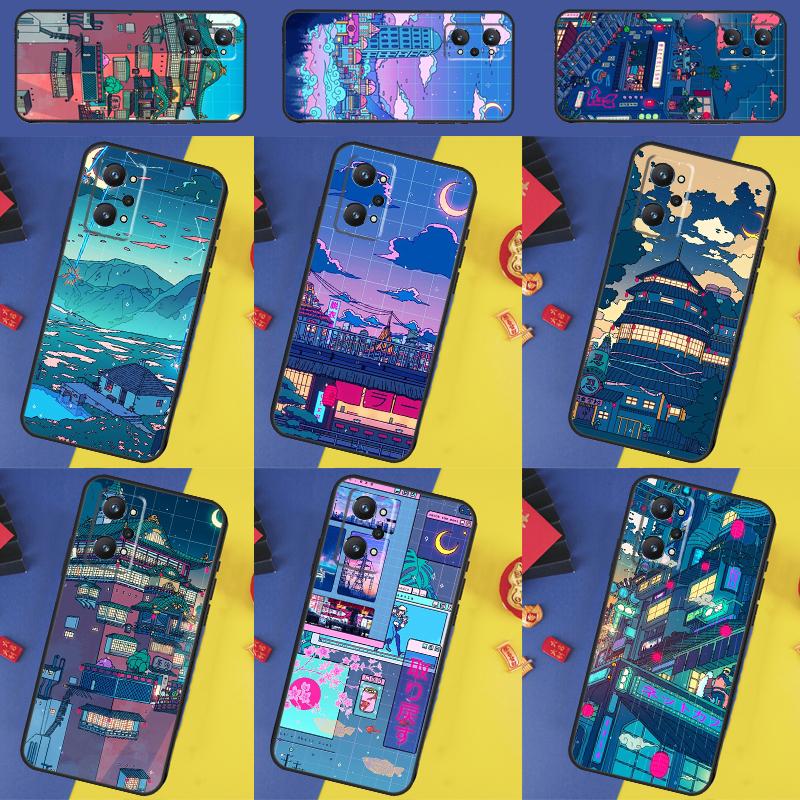 Art Pixel Aesthetic For Realme GT 6T 6 5 GT 7 Pro C61 C55 C53 C51 C21Y C25S C67 C75 10 11 12 13 14 Pro Plus Case