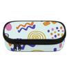 Pen Case Strong Polyester Fabric Organized Storage Zip Around Closure with Main Compartment Mesh Pocket and Pen Slots for Students