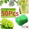 50 uds. Bolsas de Cultivo de Frutas de Fresas y Uvas Malla Fina Bolsas de Protección de Plantas de Verduras Para Control de Plagas Anti-Pájaros Herramientas de Jardín