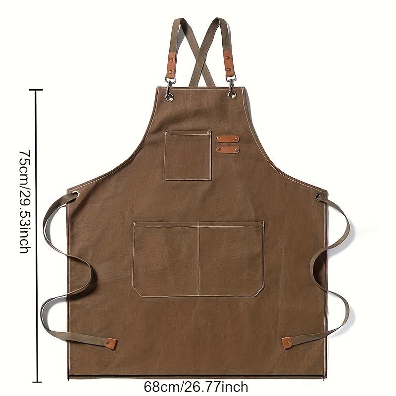 Durable Build  Thick Canvas Apron in Light Color Ideal for Kitchen, Baking, Barista, Hairdresser Painter Work,Durable Kitchen Apron Stylish Workwear