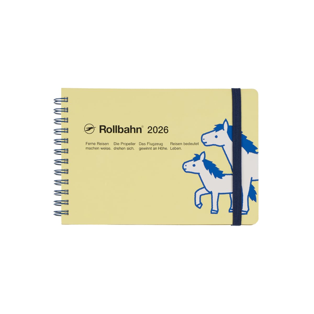 

Планировщик Delfonics издание 2026 (Начинается в октябре 2025 года) Дневник Rollbahn Pony, Горизонтальный, Большой, Ежемесячник (Светло-желтого)