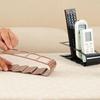 Remote Control Storage Rack with 4 Slots Heavy Duty Plastic Anti-slip Multi-purpose TV Air Conditioner Remote Stand Holder Desktop Organizer Rack