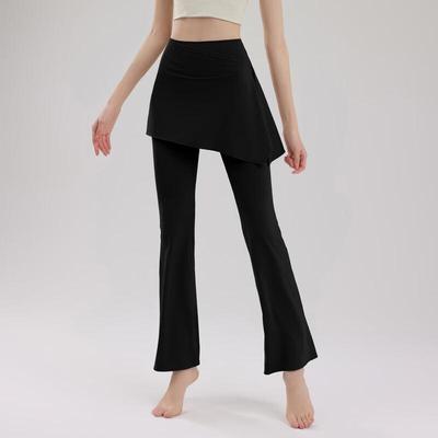 Women's Flare Leg Skirted Yoga Pants