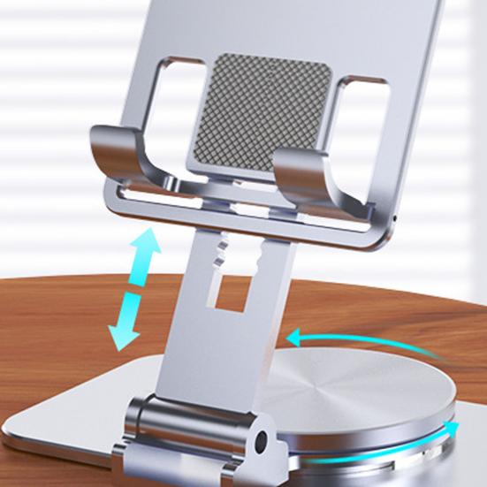Phone Holder Stand Rotation 360-degree Aluminum Adjustable Stable Support Desktop Alloy Lazy Stand Phone