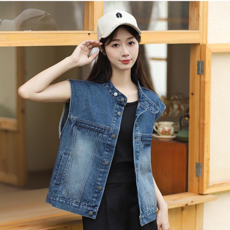 Korean Retro Women's Trendy Loose-Fit Soft Denim Vest