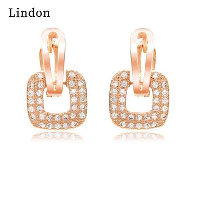 Lindon Women Copper Alloy Zircon Earrings Drop Earrings For Women Wedding Party Gifts