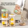 Druckverschluss-Lebensmittelechte Kunststoff-Luftdichte Gläser - Vielseitige Aufbewahrungsbehälter für Getreide, Mehl, Snacks, Lebensmittel-Aufbewahrungsdosen
