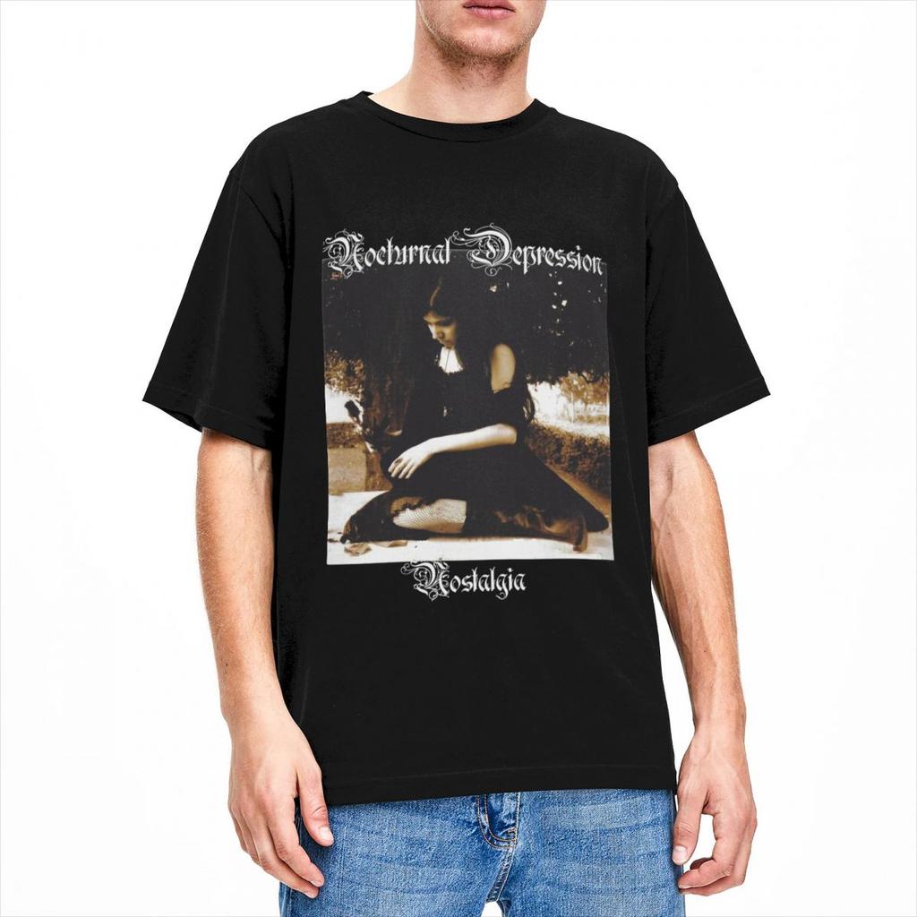 Men Women's Nocturnal Depression Black Metal Band Shirt Apparel 100% Cotton T-shirt Clothes Awesome Tee Shirt Summer