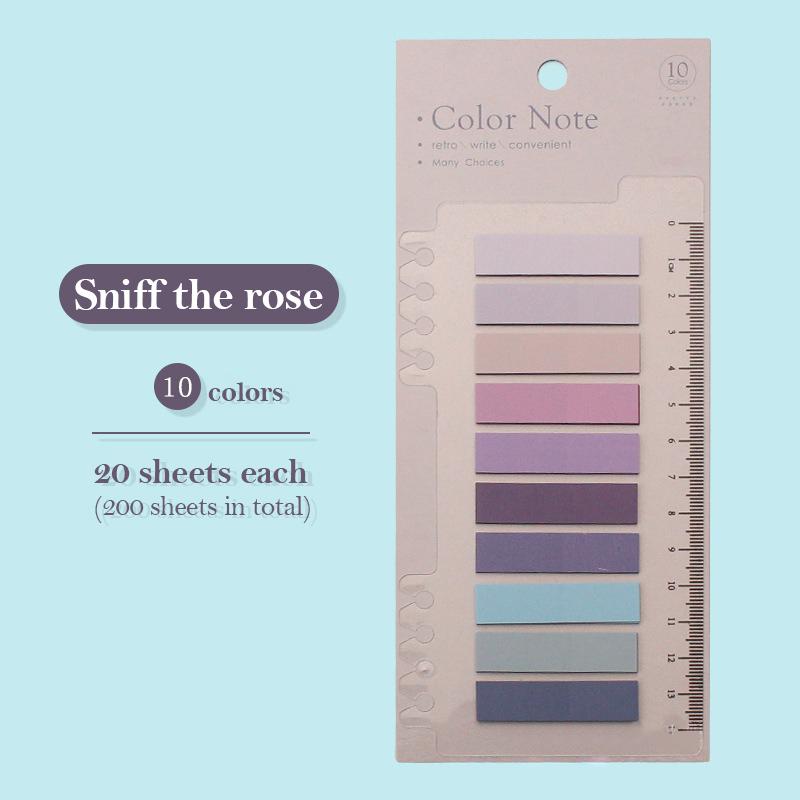 

Morandi Color Series Self Adhesive Stickers Memo Pad Sticky Notes Bookmark Point It Marker Sticker Paper Office School Supplies