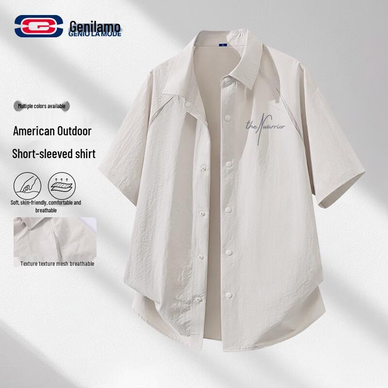 GENIOLAMODE Men's Breathable Mesh Short Sleeve Shirt