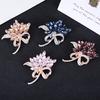 Flower Brooch of Bauhinia Alloy Full Drill Fashion Decoration Brooch