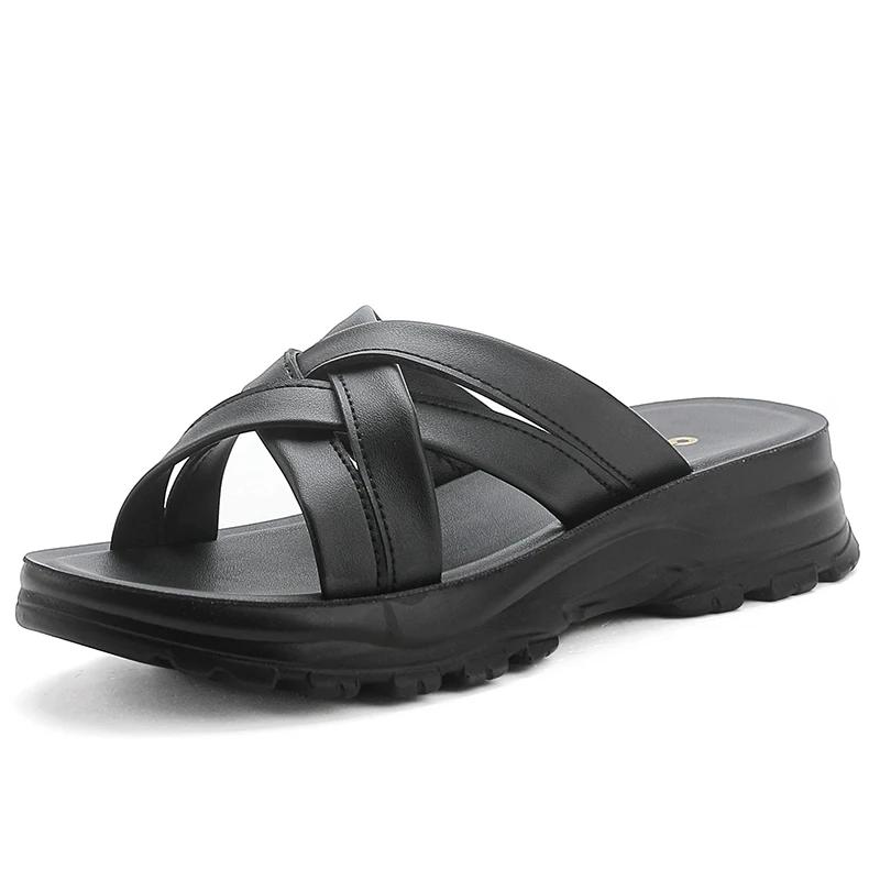 2024 New Summer Style Comfortable and Wear-resistant Casual Open-toe Elegant and Fashionable Women's Fish Mouth Slippers