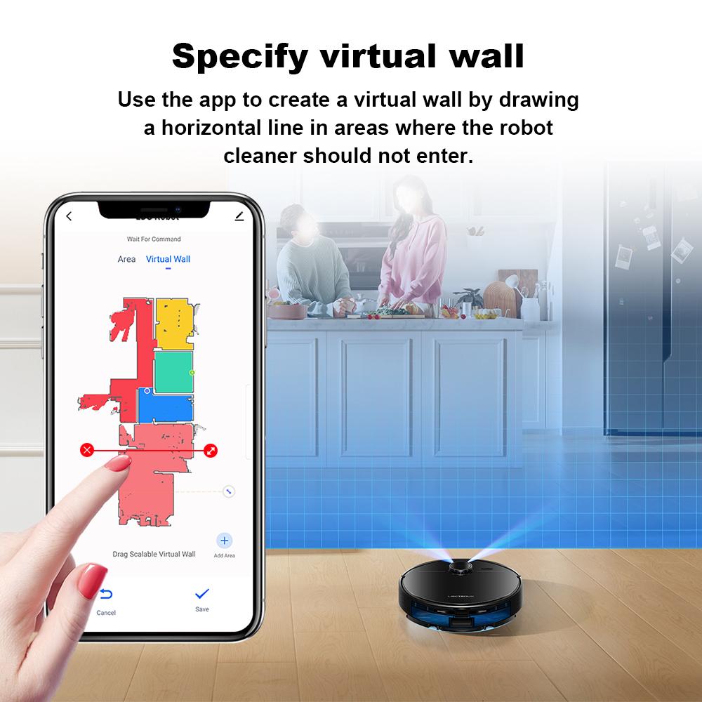 Liectroux M70 PRO LDS Robot Vacuum Cleaner  With Self-emptying Dustbin, Multi-floor Map Storage, 6.5KPa Suction