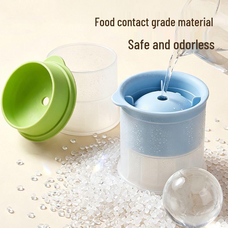 Silicone Ice Ball Mold for Large Spherical Ice Cubes - Ideal for Whiskey and Household Use