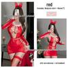 Red Plush Mesh Dress - Sultry Christmas Lingerie & New Year's Eve Attire