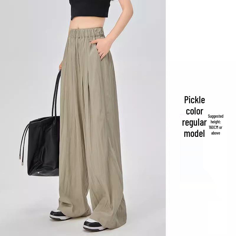 Women's High Waist Cotton Linen Wide Leg Pants - Plus Size, Casual Slimming, Spring/Summer
