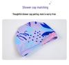 Women's One-Piece Swimsuit with Chest Pads and Swim Cap - Suitable for Students, Children, Hot Springs, and Beach Wear.