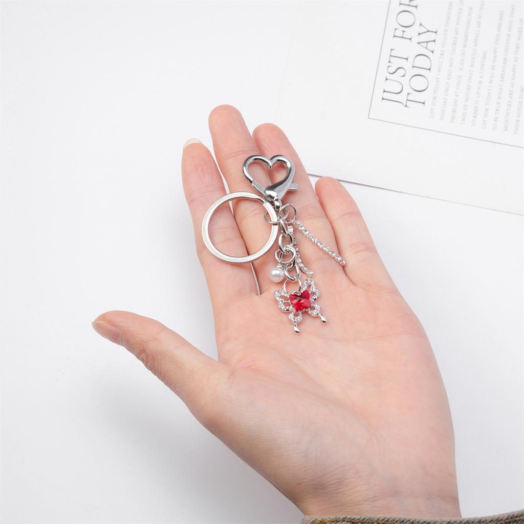 Fashion Butterfly Keychain Charm Multifuntional Bag Charm Key Accessory Alloy Texture Suitable for Key and Fashion Bags