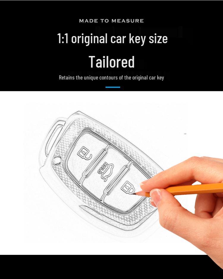 Hyundai Mistra B Carbon Fiber TPU Car Key Cover