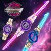 Flame Spin Sword Dual-Blade Lightsaber Double-Headed Retractable Laser Sword Bearing Rotation Cool Light Sound Effect Boy's Toy Sword
