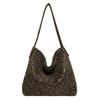Autumn and Winter Leopard Print Bag Women's New Retro Fashion Large-capacity Shoulder Bag Commuter Tote Bag