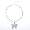 Statement Schmetterling Tennisketten Halskette Choker für Damen Kristall Strassstein Anhänger Halskette Schmuck Weihnachtsgeschenk