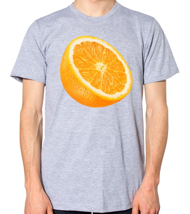 Peeled Orange Fruit T-Shirt Men Women Unisex Top S разноцветный
