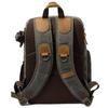 CAREELL C280 Wasserdichter Retro-Kamera-Rucksack aus Batik-Canvas und Leder, lässige Reiseobjektivtaschen für Nikon Sony DSLR-Stativ
