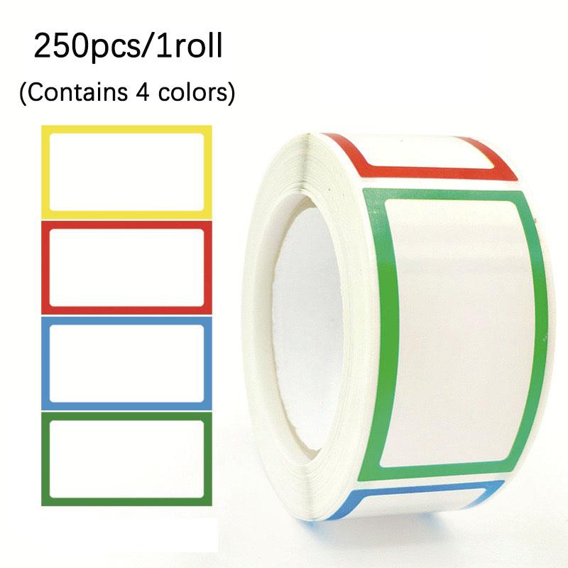 

250 шт./рулон цветных пустых наклеек 1 дюйм для маркировки бутылок для приправ, банок для хранения, холодильников и т. д.