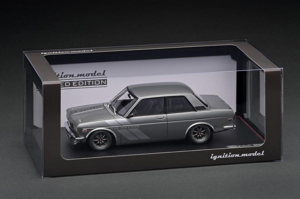 Ignition Model Datsun Bluebird Gun Metallic With Engine Completed Product IG3310 1/18 (510)