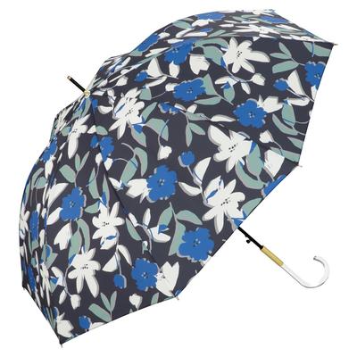 Touli Long 58cm Suitable for All and Stylish and Cute for Floral [2025] Wpc. Umbrella, Charcoal, Ribs, Large, Jump-friendly, Weather, Commuting,