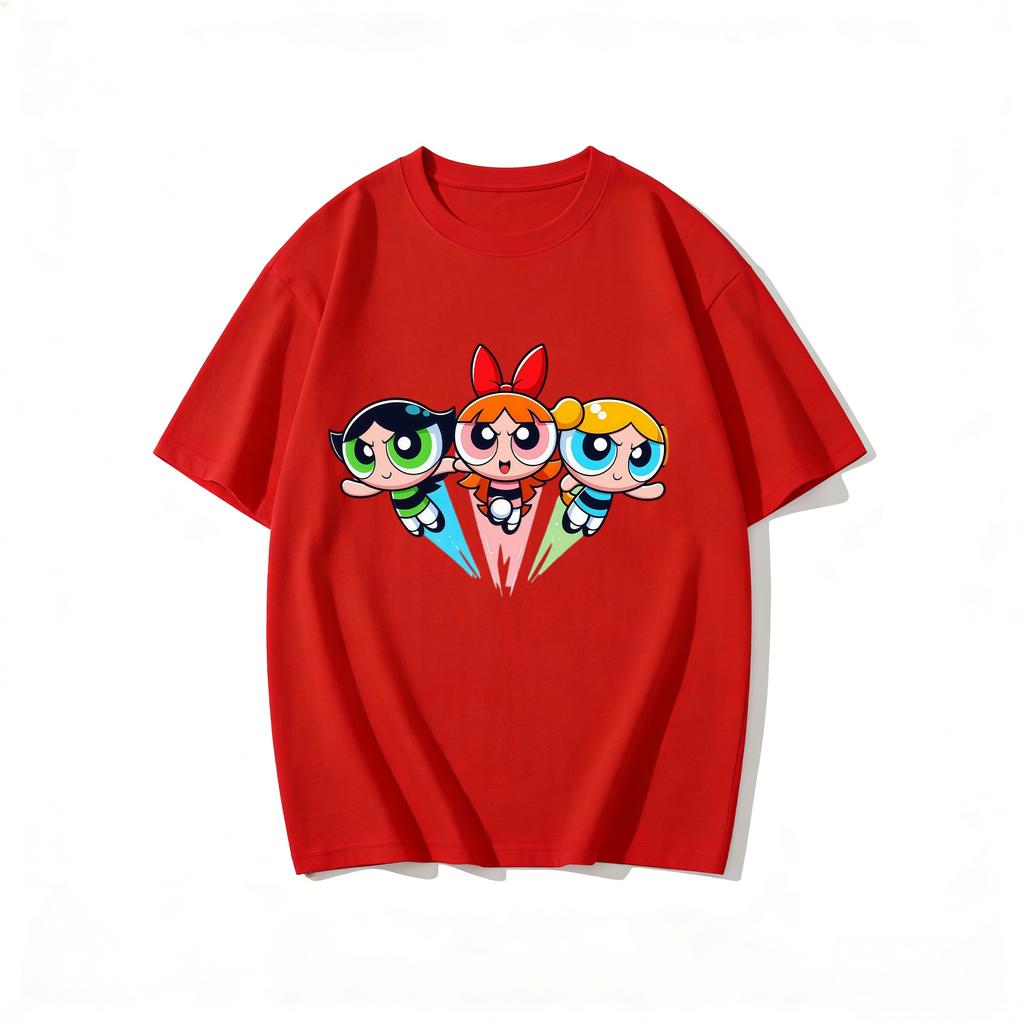 2026 Mädchen Super Kraftvolles Hemd Training Streetwear T-Shirts Damen T-Shirt Atmungsaktiv Fitnessstudio Fitness Familienpassende Outfits Sommer