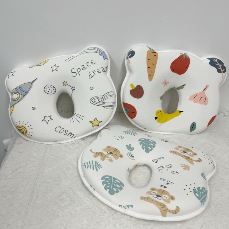 Baby Kopfformkissen Memory-Schaum Anti-Überrollen Säuglingskissen zur Vorbeugung & Korrektur des Flachkopfsyndroms Kleinkind Orthopäisches Positionierungskissen