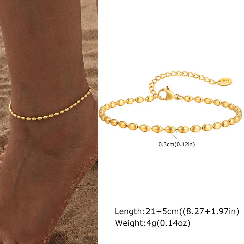 Gold Plated Heart Anklet for Women Stainless Steel Delicate Foot Jewelry Light Luxury Party Gifts for Girl